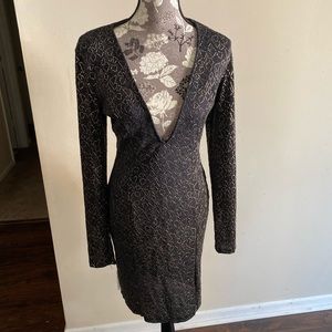 Party dress black and gold